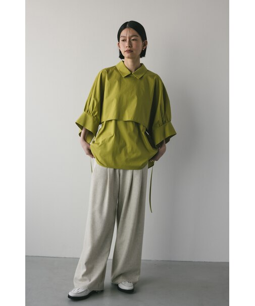 ワイドカフレイヤーブラウス