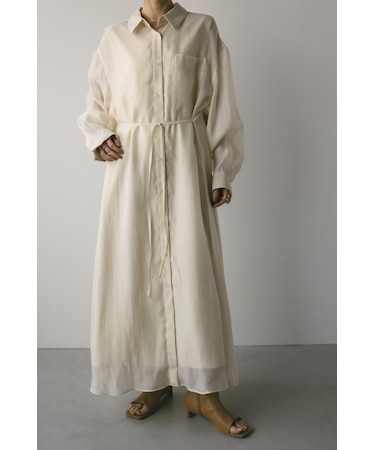 シアーレイヤーシャツワンピース