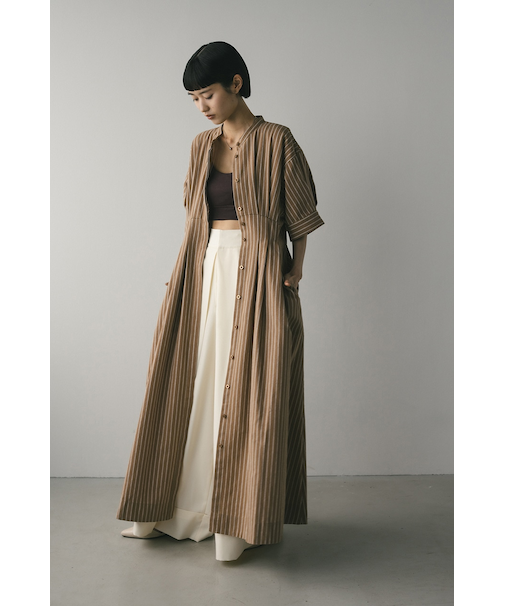 リネンミックスシャツワンピース