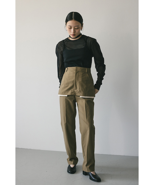 ウエストレイヤーワイドチノパンツ｜スタイルミキサーの通販｜&mall