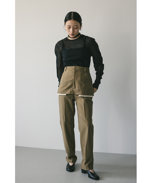 レイヤーセンタープレスパンツ