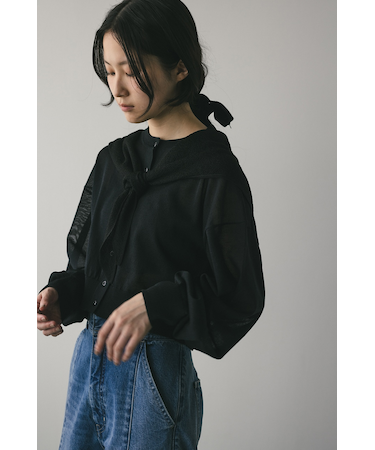 シアーニットカーディガン