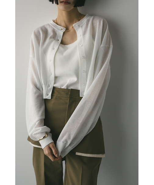 シアーニットカーディガン