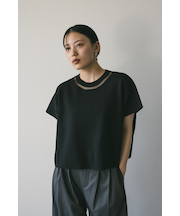 ネックシアーニットトップ