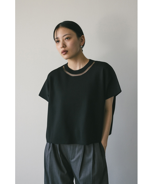 ネックシアーニットトップ