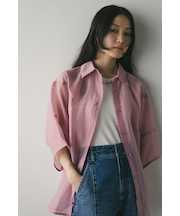 コクーンスリーブシアーシャツ