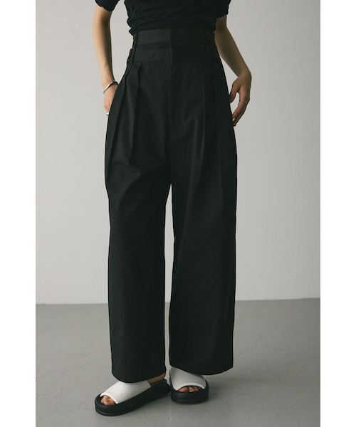 ウエストレイヤーワイドチノパンツ｜スタイルミキサーの通販｜&mall