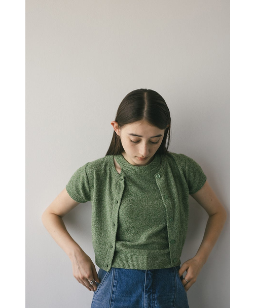 2WAYパイルニットコンパクトトップ