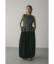 2WAYペプラムニットタンク