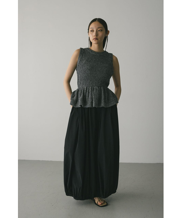 2WAYペプラムニットタンク