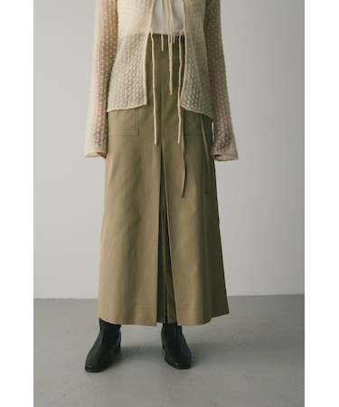 ダブルスリットハイストレッチスカート