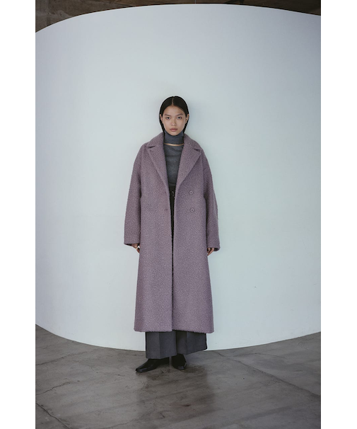 ブークレーベルトロングコート