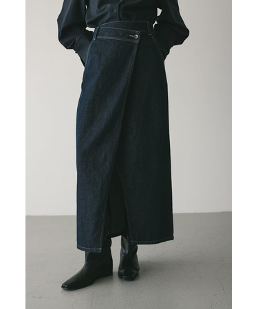 ラップデザインデニムスカート