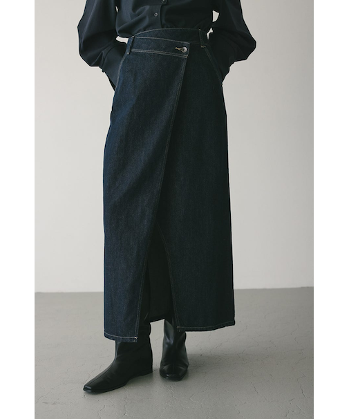 ラップデザインデニムスカート