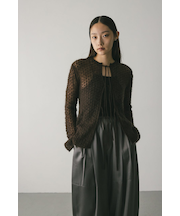 2WAYモヘアミックスリボンニット