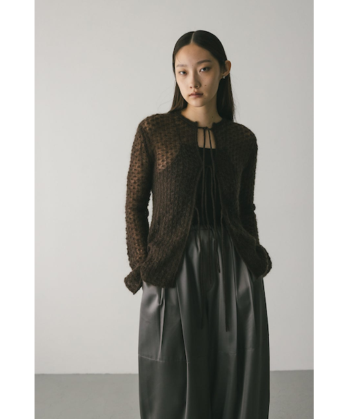 2WAYモヘアミックスリボンニット