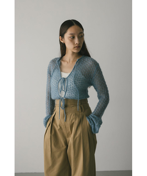 2WAYモヘアミックスリボンニット