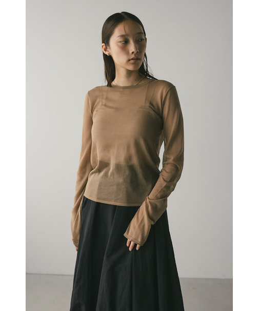 シアースキンニットトップ