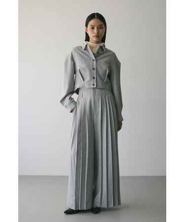 メランジショートシャツ