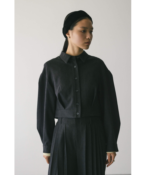 メランジショートシャツ