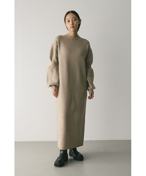 キャンディースリーブニットワンピース