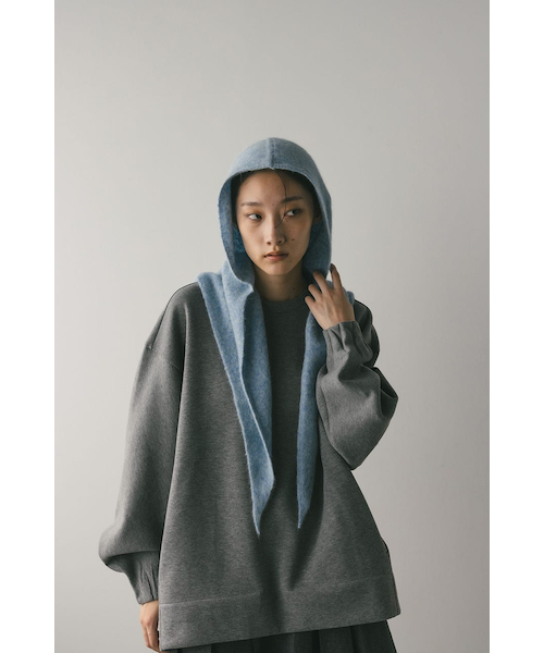sansangear フーディースカーフ HOODIE SCARF [MELANGE GREY] - SAN SAN GEAR
