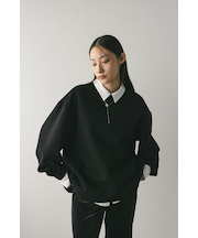 バックパネルポンチスウェットトップ