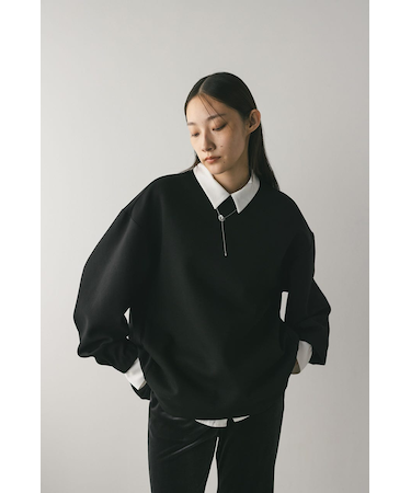 バックパネルポンチスウェットトップ