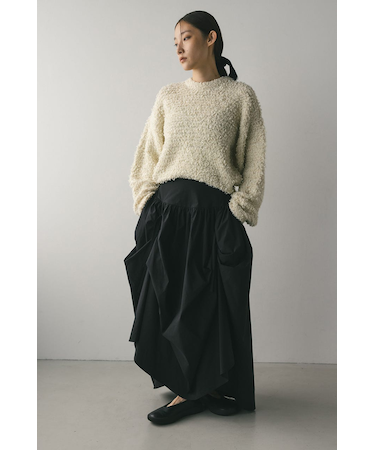 スラブミックスニットトップ