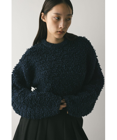 スラブミックスニットトップ