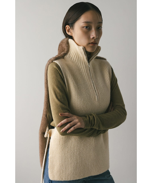 2WAYフェイクファーベスト|スタイルミキサーの通販|&mall 2WAYフェイクファーベスト|スタイルミキサーの通販|&mall