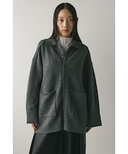 ハイラインウールミックスニットシャツ