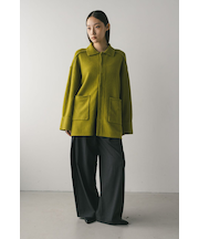 ハイラインウールミックスニットシャツ