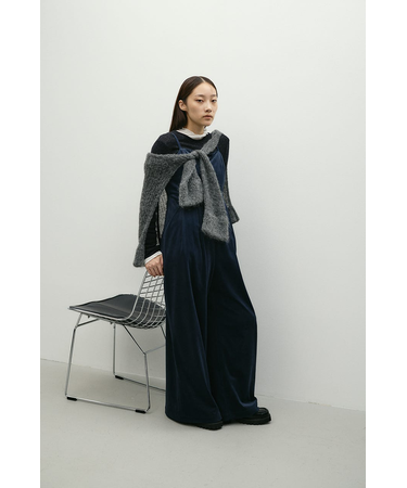 ワイドタックベロアロンパース