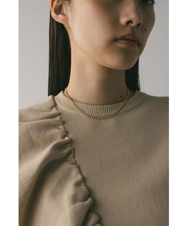 ビーズチェーンネックレス