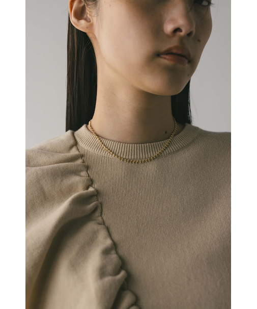 ビーズチェーンネックレス