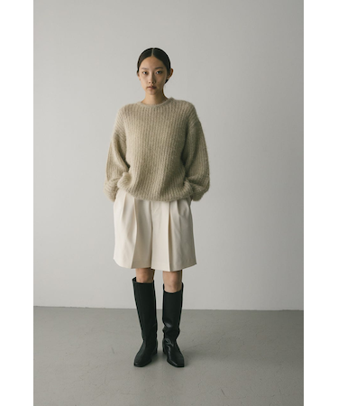 ミックスヘアリーボリュームニット