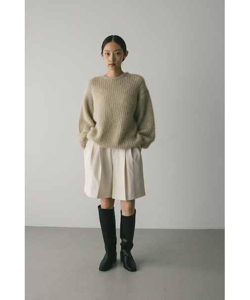 ミックスヘアリーボリュームニット