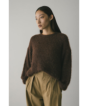 ミックスヘアリーボリュームニット