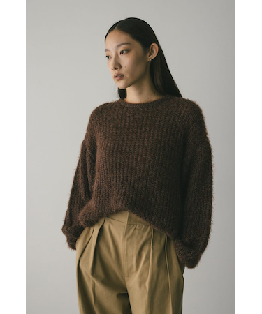 ミックスヘアリーボリュームニット