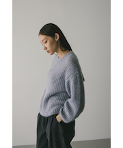 ミックスヘアリーボリュームニット