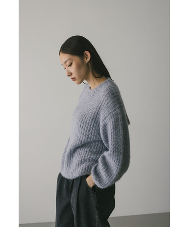 ミックスヘアリーボリュームニット