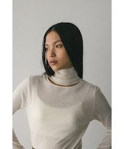 2WAYウォッシャブルハイネックオープンニット