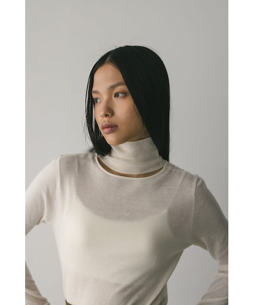 2WAYウォッシャブルハイネックオープンニット