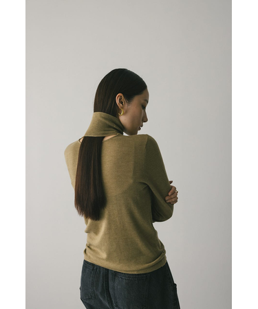 2WAYウォッシャブルハイネックオープンニット