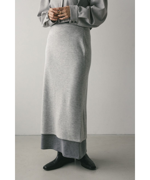 レイヤードニットスカート｜スタイルミキサーの通販｜&mall（アンド