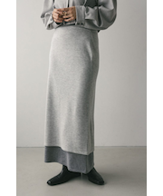 レイヤードニットスカート