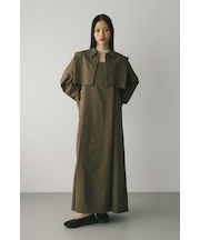 2ピースシャツレイヤードワンピース