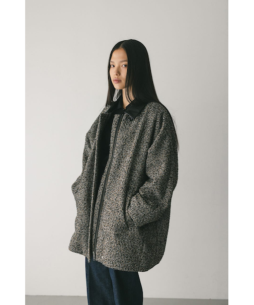 ツイードミディコート