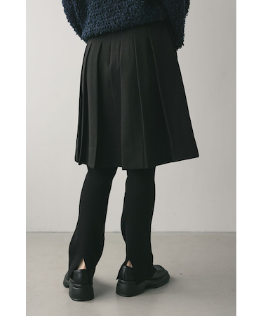 バックスリットニットレギンスパンツ